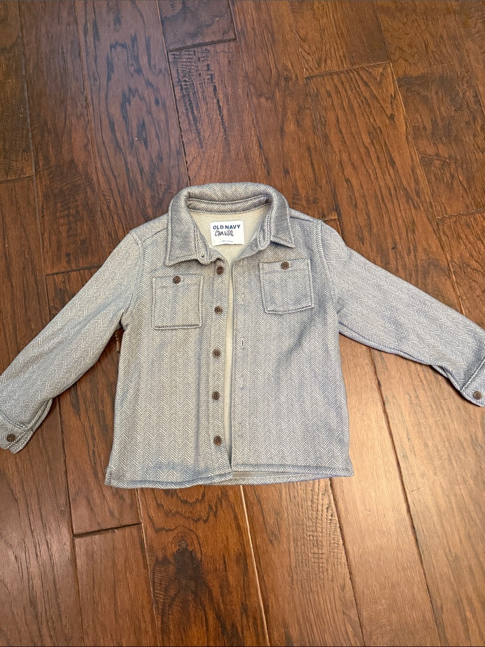 Old Navy Gray Herringbone Kids' Jean Jacket